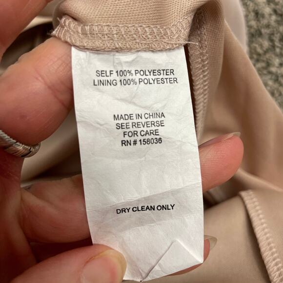 NWT Birdy Grey Devin Formal Bridesmaid Dress in Chiffon in Taupe Womens Large - Picture 6 of 15